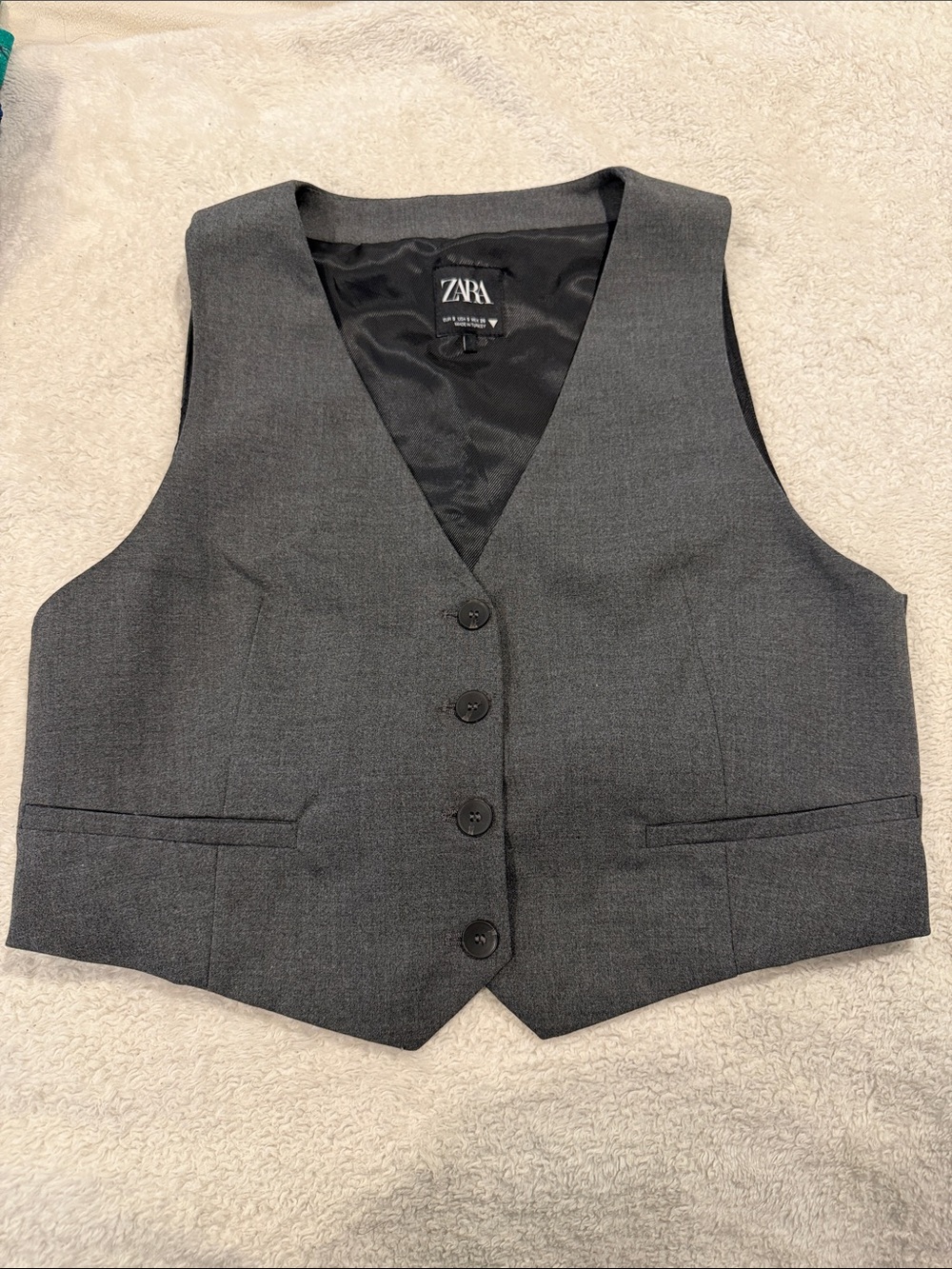 Zara Women’s Dark Gray Tailored Vest